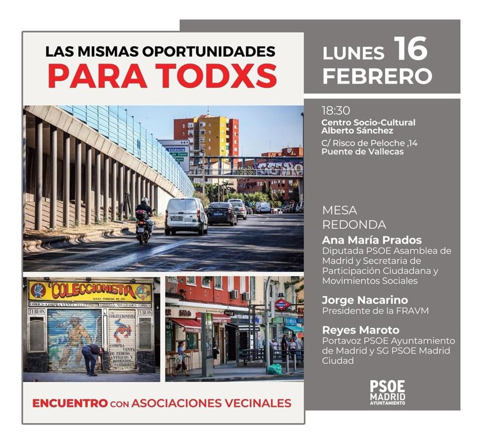 El PSOE del Ayuntamiento de Madrid continúa con la 'Agenda del Cambio' en Puente de Vallecas.