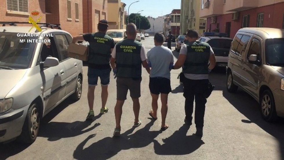 Archivo - Uno de los detenidos en la operación 'Terciaria' contra la prostitución de menores en Almería.