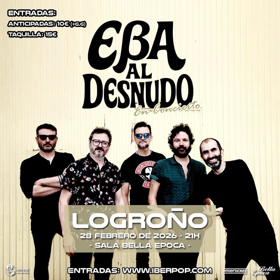 Eba al desnudo tocará en la sala Bella Época de Logroño el 28 de febrero