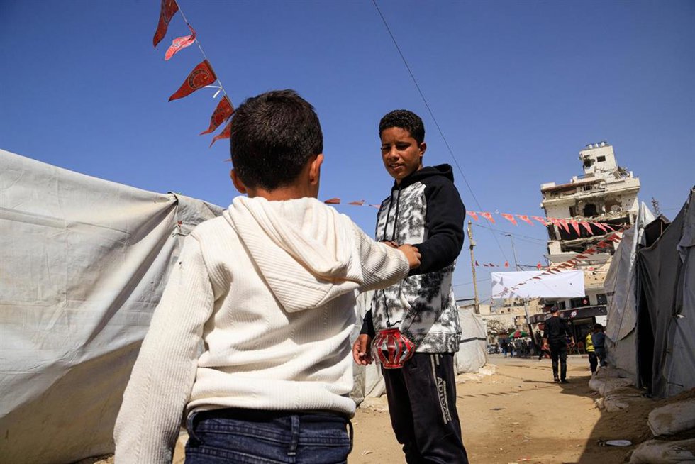 Imagen de archivo de jóvenes palestinos en la Franja de Gaza 