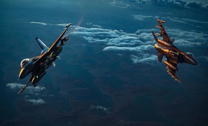 Archivo - January 2, 2020, Somalia, Africa: PICTURE SHOWS: ..F-16 Fighting Falcons based in the Central Command area of operations conduct armed aerial patrols over Somalia in support of Operation Octave Quartz. The F-16s support to OOQ demonstrates the U