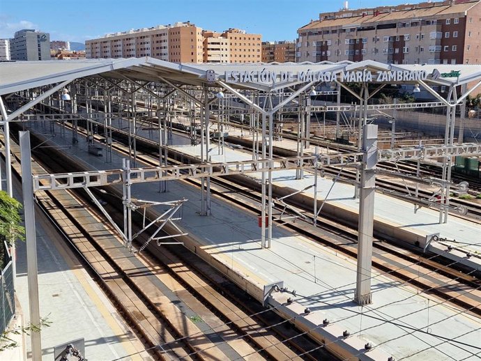 Vías del tren en Málaga