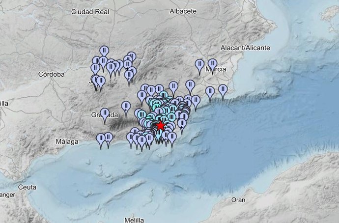 Registrado un terremoto de magnitud 4,3 con epicentro en Tabernas sentido en Almería, Granada, Jaén y Murcia