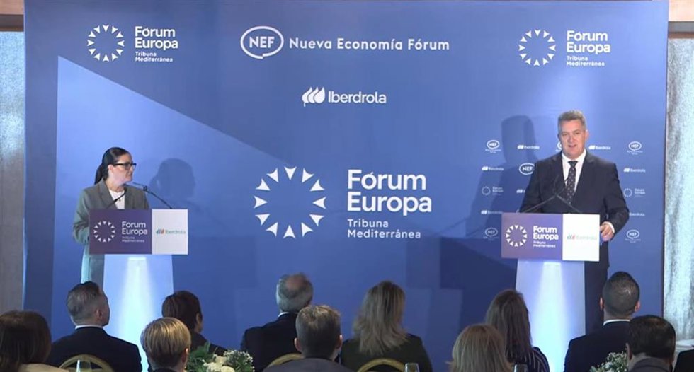 El vicepresidente tercero y conseller de Medio Ambiente, Infraestructuras, Territorio y de la Recuperación, Vicente Martínez Mus, en Nueva Economía Fórum