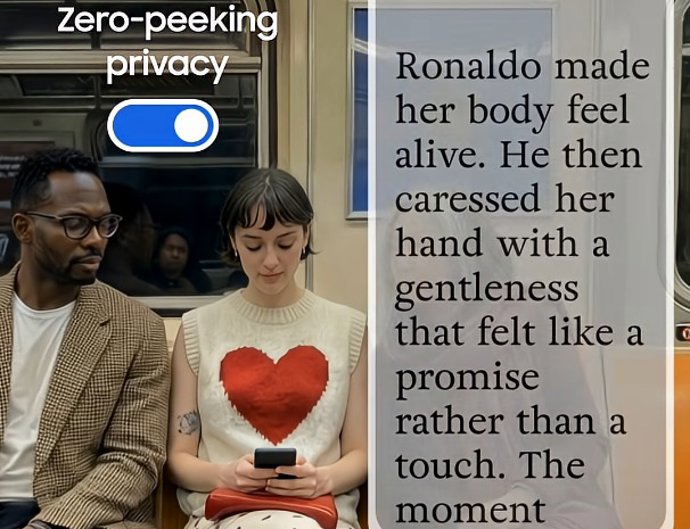 Función de pantalla de seguridad del Galaxy S26 de Samsung.