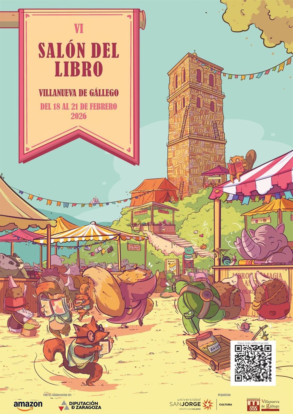 Cartel del Salón del Libro de Villanueva de Gállego