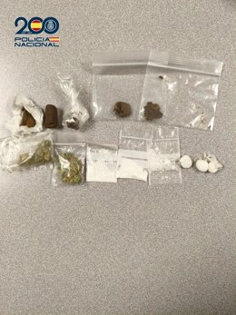 Droga intervenida en un servicio policial en el sur de Tenerife