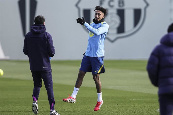 El jugador del FC Barcelona Raphinha en un entrenamiento
