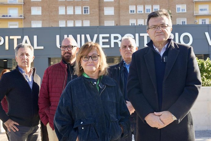 El presidente del Sindicato Médico Andaluz (SMA), Rafael Ojeda, atiende a los medios con motivo de la huelga nacional de médicos. A 16 de febrero del 2026 en Sevilla. España.