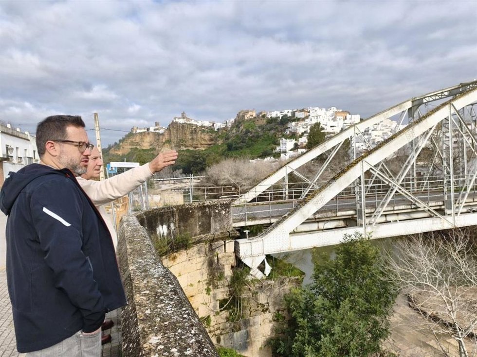 El portavoz de Adelante Andalucía, José Ignacio García, este lunes en Arcos de la Frontera (Cádiz)
