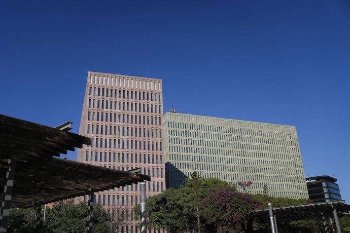 Archivo - Fachada de la Ciutat de la Justícia de Barcelona.