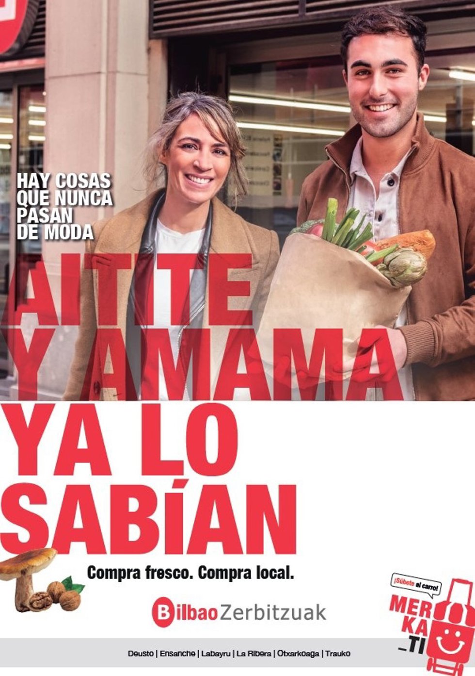 Campaña del Ayuntamiento de Bilbao para reforzar el posicionamiento de los mercado municipales
