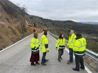 La Junta trabaja en la reparación de la carretera A-7202 en Archidona afectada por las últimas borrascas