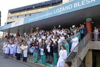 El Salud sitúa en el 13,5% el seguimiento de la huelga de médicos en Aragón y los sindicatos hablan de "total respaldo"