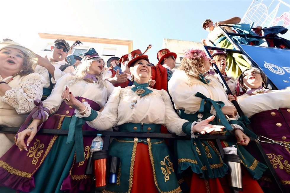 Imágenes del Carrusel de Coros del Carnaval de Cádiz. A 15 de febrero de 2026 en Cádiz, Andalucía (España). ARCHIVO.