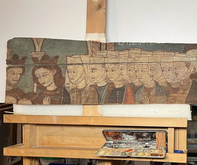 El Museo Arqueológico muestra 26 tablas policromadas halladas en Toledo en 2018