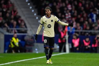 El jugador del FC Barcelona Lamine Yamal.