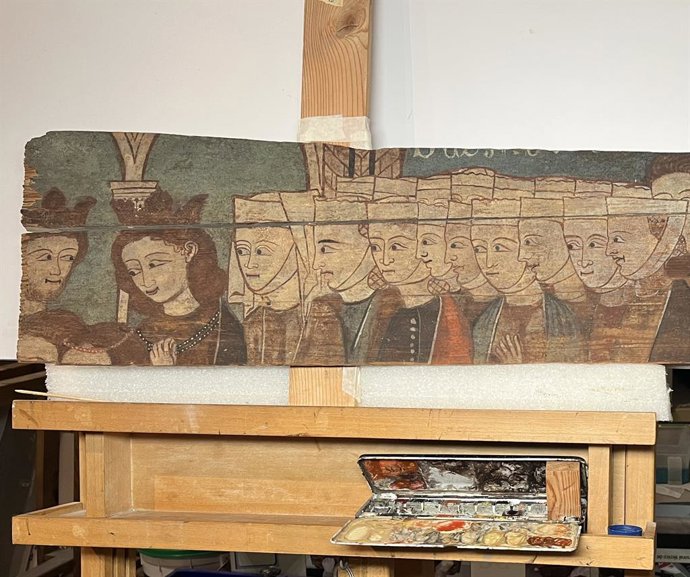 El Museo Arqueológico muestra 26 tablas policromadas halladas en Toledo en 2018