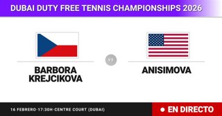 Barbora Krejcikova - Amanda Anisimova: resumen y estadísticas del partido de Dieciseisavos de final de Dubai Duty Free Tennis Championships