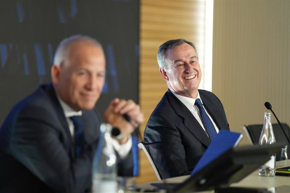 El hasta ahora CEO de Banco Sabadell, César Gónzalez-Bueno, durante una rueda de prensa para presentar los resultados de la entidad, en la sede del Banco Sabadell, a 6 de febrero de 2026, en Sant Cugat del Valls, Barcelona, Catalunya (España).