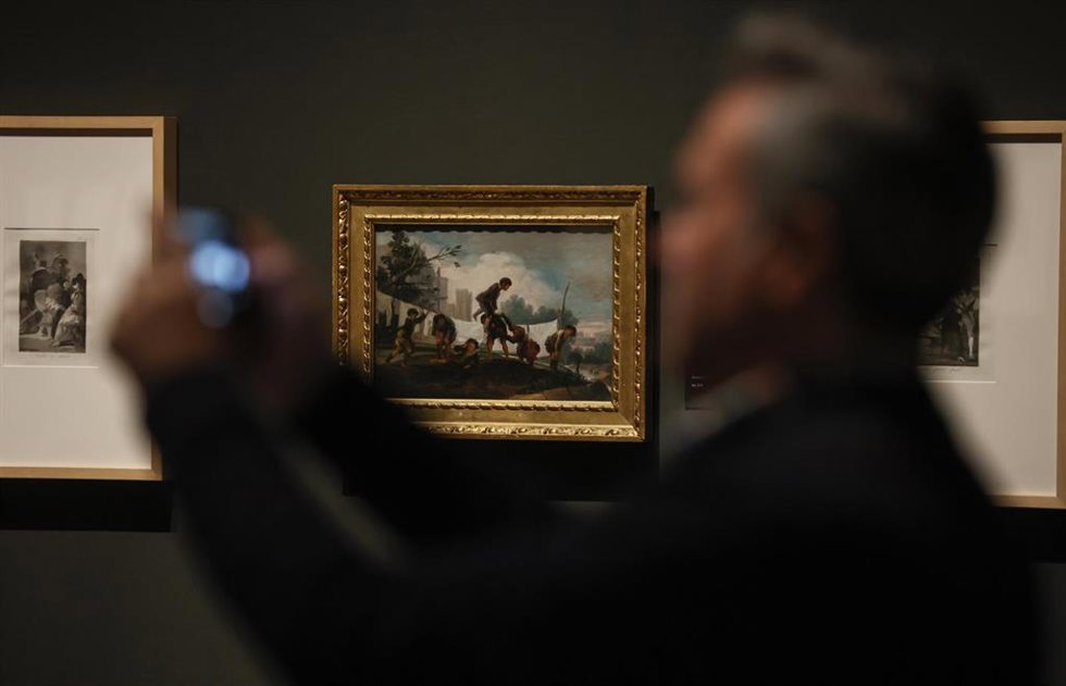 Archivo - Una obra durante la presentación de la exposición 'Goya. Caprichos', en el Museo de Bellas Artes, a 9 de marzo de 2023, en Valencia, Comunidad Valenciana (España). El Museo de Bellas Artes de Valncia ha recibido una donación de la serie compl