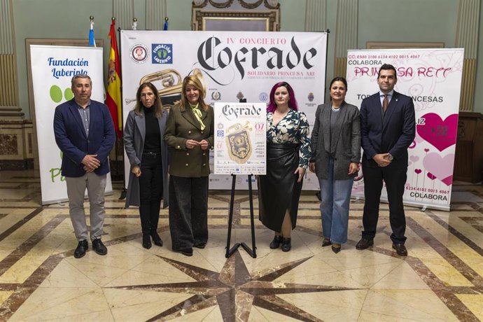 Acto de presentación del IV Concierto Cofrade Solidario 'Princesa Ari'.