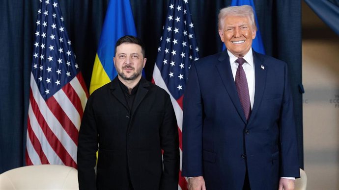 Los presidentes de Ucrania y EEUU, Volodimir Zelenski y Donald Trump