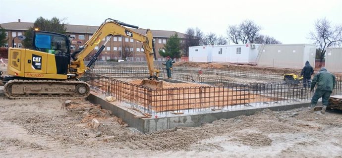 Imagen de las obras de nuevo parque de Bomberos de Villarejo
