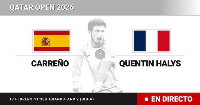 Pablo Carreno Busta - Quentin Halys: resumen y estadísticas del partido de Dieciseisavos de final de Qatar Open