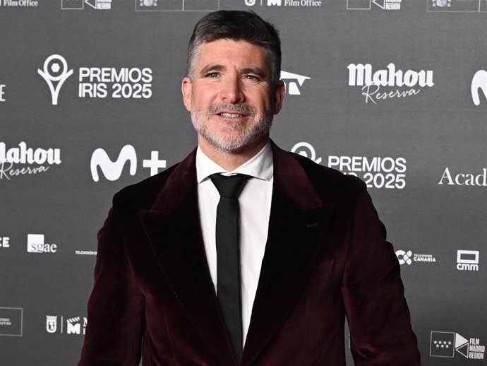 Toño Sanchís en los Premios Iris de la Academia de Televisión este lunes en el Teatro Real