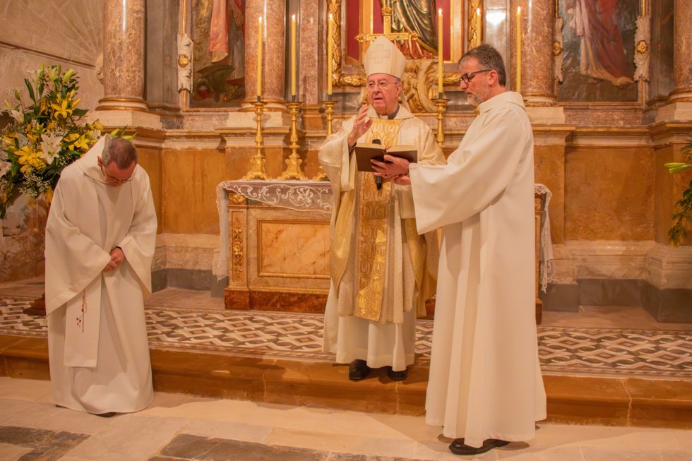 Bendición de la capilla del Sagrat Cor realizada por por el obispo de Mallorca, Sebasti Taltavull