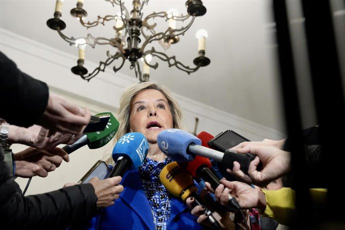 La fiscal superior de Andalucía, Ana Tárrago, en la reunión de la Junta de Fiscales Jefes Provinciales y de Área