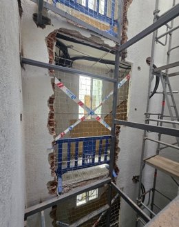 Estado actual del edificio del número 7 de la calle Tribulete de Madrid