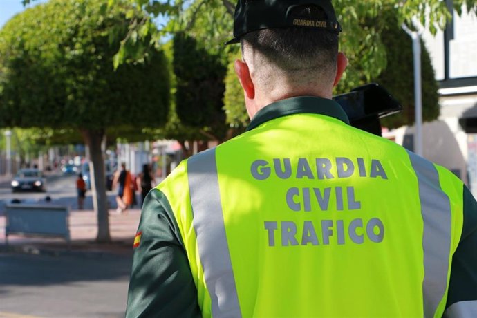 Un agente de la Guardia Civil, de espaldas.