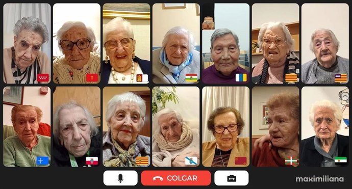 La calagurritana, Carmen Porres, de 104 años, representante de La Rioja en la videollamada más longeva del mundo