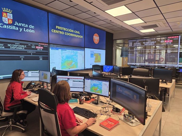 Imagen del centro de coordinación de Protección Civil