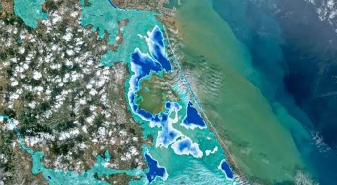 Extensión de las inundaciones provocadas por la dana según el sistema Copernicus.