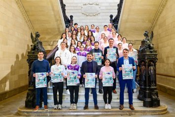 El teniente alcalde y regidor de Deportes, Javier Bonet, en la presentación del inicio de la Liga Iberdrola de Gimnasia.
