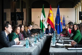 El presidente de la Junta de Andalucía, Juanma Moreno, preside la reunión del Comité de Evaluación de Daños y presenta el Plan Andalucía Actúa.