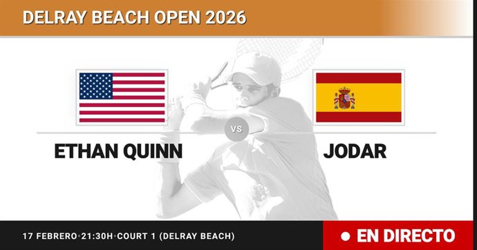 Ethan Quinn - Rafael Jodar: resumen y estadísticas del partido de Dieciseisavos de final de Delray Beach Open
