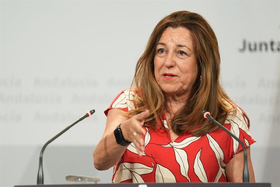 Archivo - La consejera de Desarrollo Educativo y Formación Profesional, María del Carmen Castillo, durante una rueda de prensa. Imagen de archivo. 
