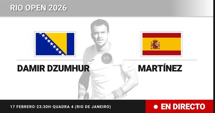 Damir Dzumhur - Pedro Martinez: resumen y estadísticas del partido de Dieciseisavos de final de Rio Open