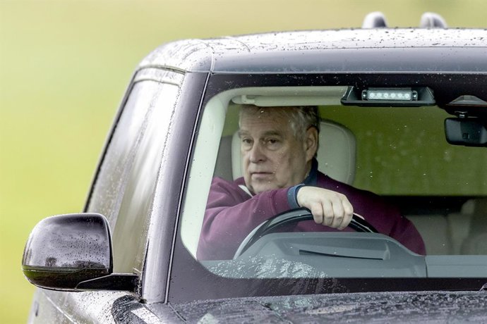 February 2, 2026, Windsor, Berkshire, UK: Windsor, UK. Andrew Mountbatten-Windsor is seen driving on The Long Walk in Windsor. About 3 million pages of Epstein files have been publicly released and among the many names and communications included are refe