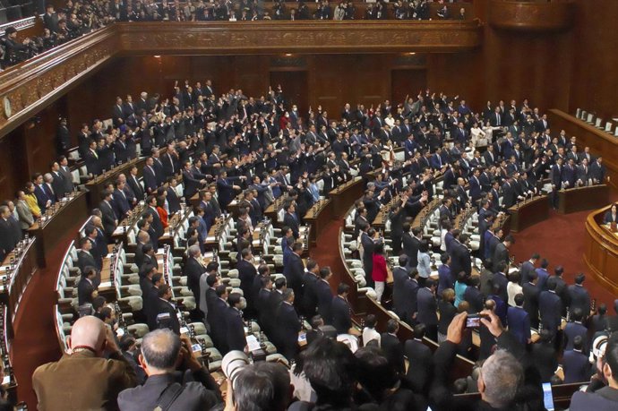 Pleno de la cámara baja del Parlamento japonés