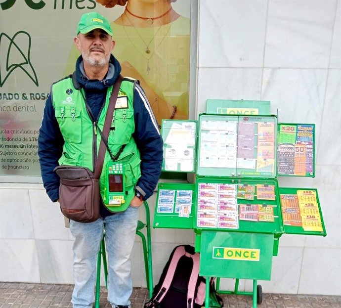 José Manuel Tejero, vendedor de la ONCE en El Puerto de Santa María.