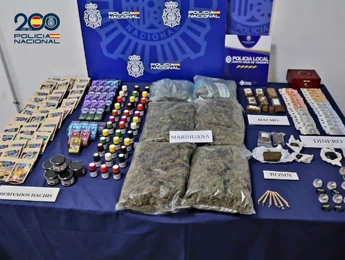 Droga requisada en una operación antidroga en Santa Cruz de Tenerife