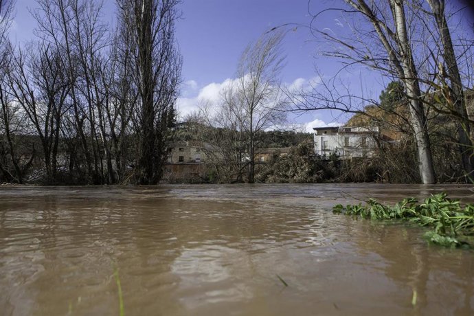 Imagen de archivo de la crecida del río Aguascebas a su paso por Mogón.