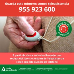 El Servicio Andaluz De Teleasistencia Ofrece El 955 923 600 Como Número Único Para Sus Llamadas Salientes.
