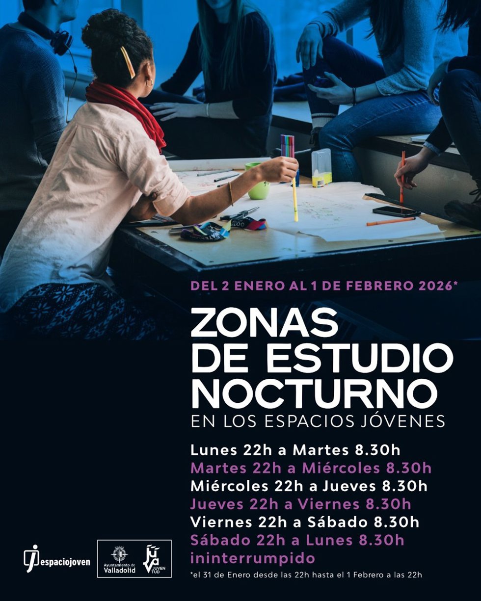 Archivo - El Ayuntamiento de Valladolid habilita un año más las Zonas de Estudio Nocturno para jóvenes