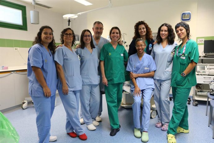 Equipo de Paritorio del Hospital Universitario Dr. José Molina Orosa en Arrecife (Lanzarote)